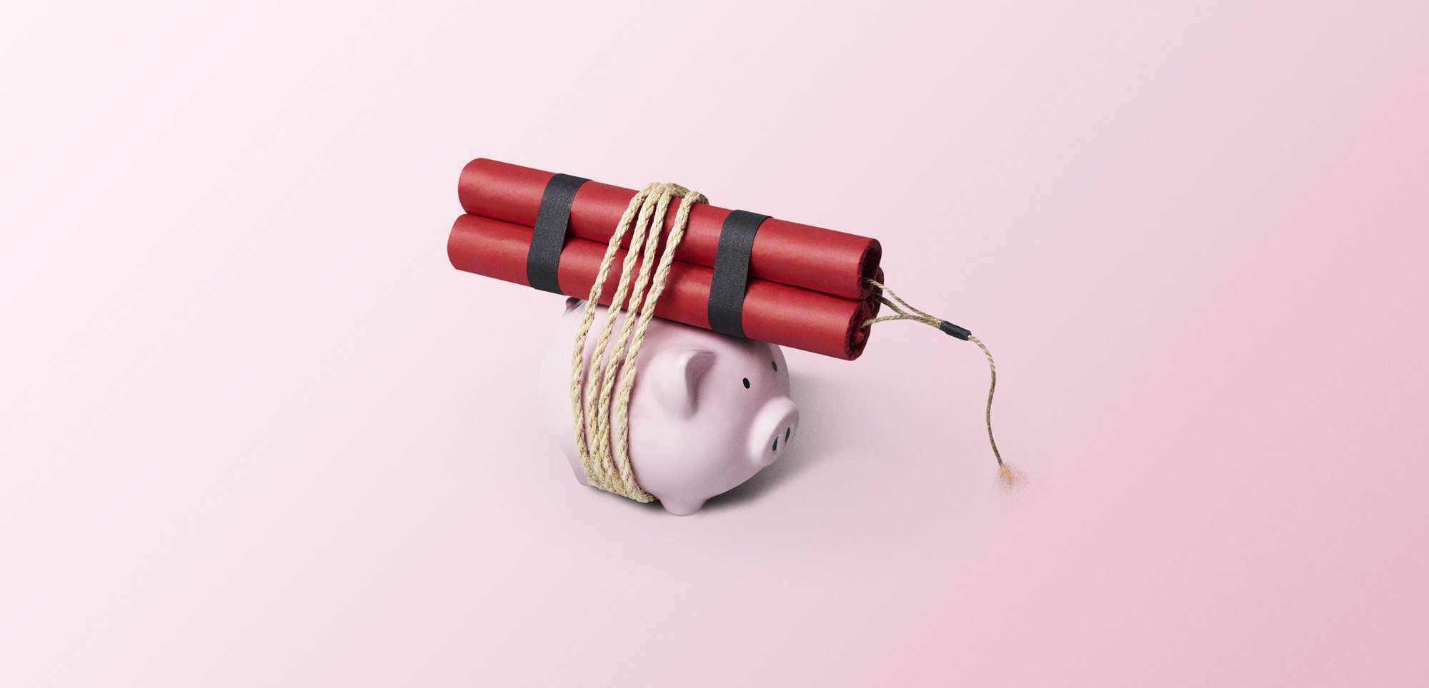 Piggy Bank with Dynamite attached